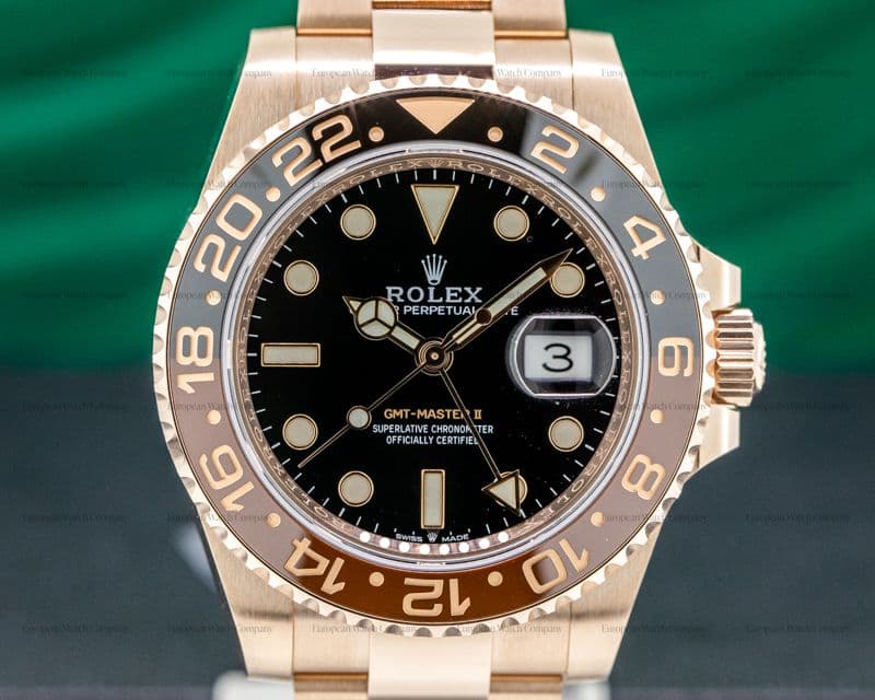 Rolex GMT Master II 18K Everose Ceramic Root Beer UNWORN