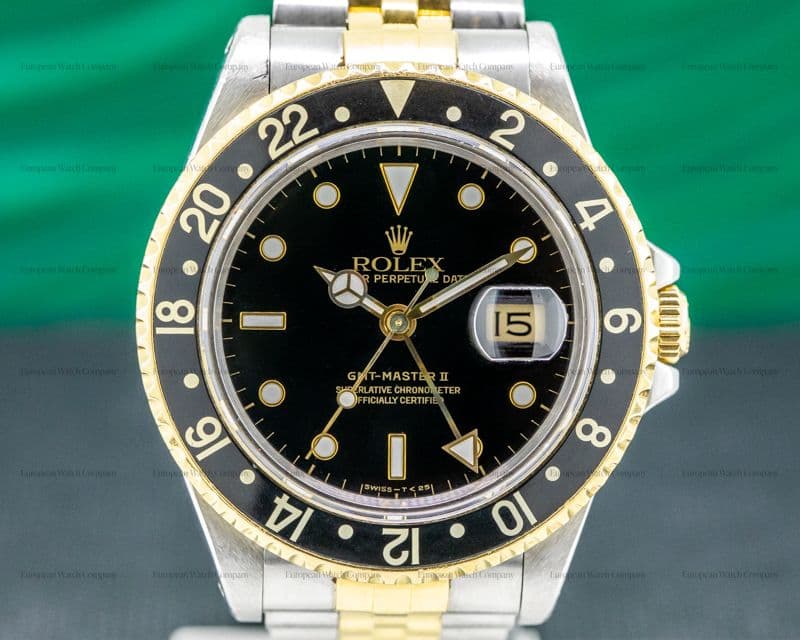 Rolex GMT Master II 18K / SS Black Dial
