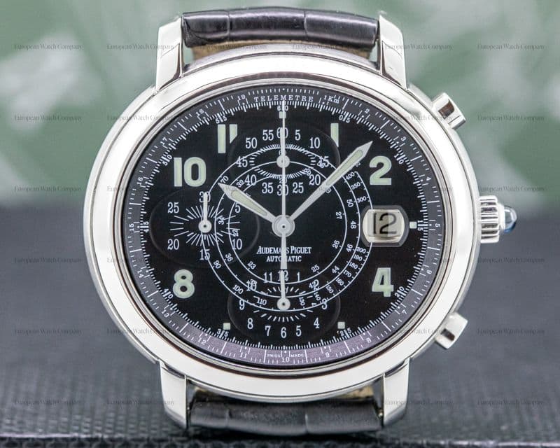 Audemars Piguet Millenary Chronograph Steel Black Luminous Dial
