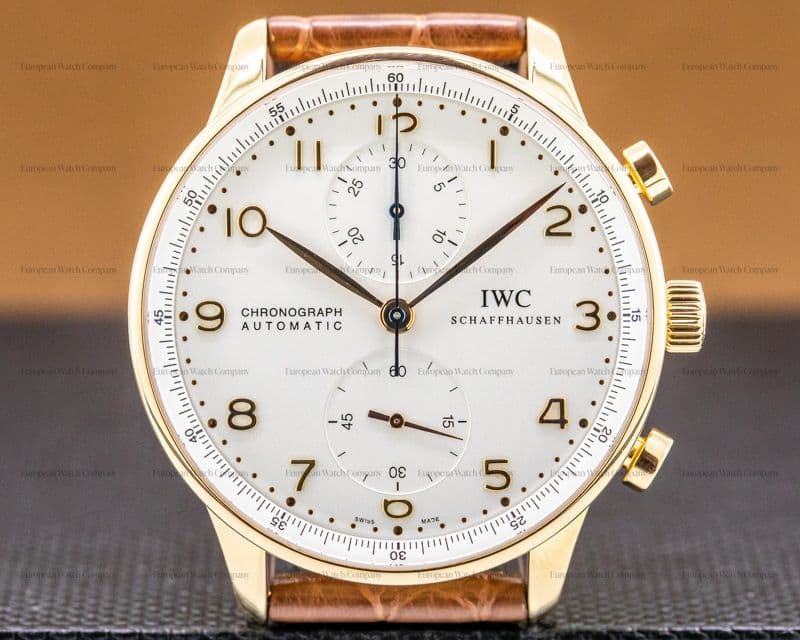 IWC Portugieser Chronograph 18K Rose Gold / Silver Dial  