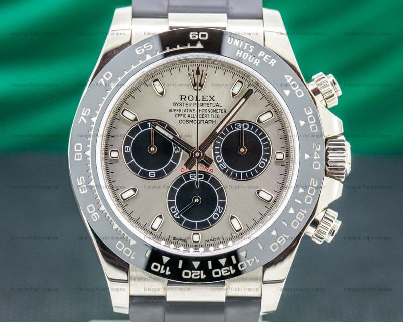 Rolex Daytona 18K White Gold Ceramic Oysterflex Silver Dial 2018