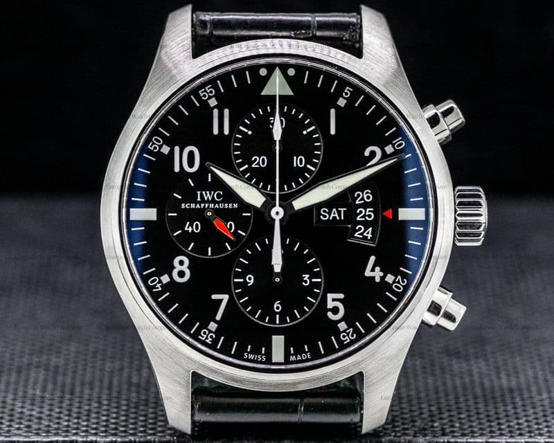 IWC Pilot Chronograph SS Black Dial 43MM