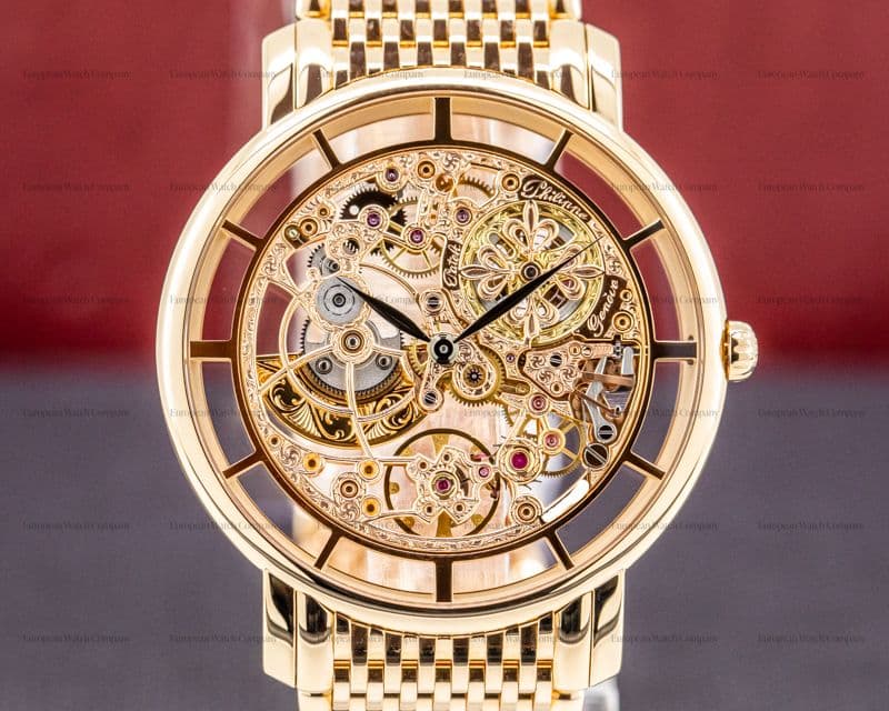 Patek Philippe Ultra Thin Skeleton 18K Rose Gold / Bracelet 