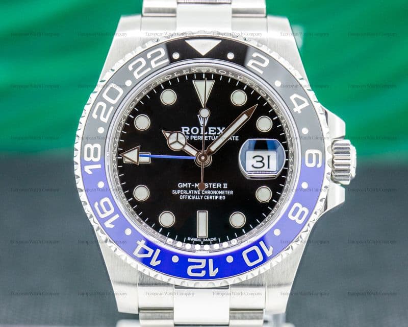 Rolex GMT Master II Ceramic Black & Blue "Batman" SS 