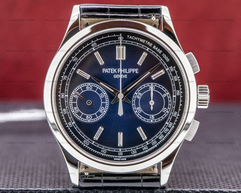 Patek Philippe Chronograph Platinum Blue Diamond Dial UNWORN