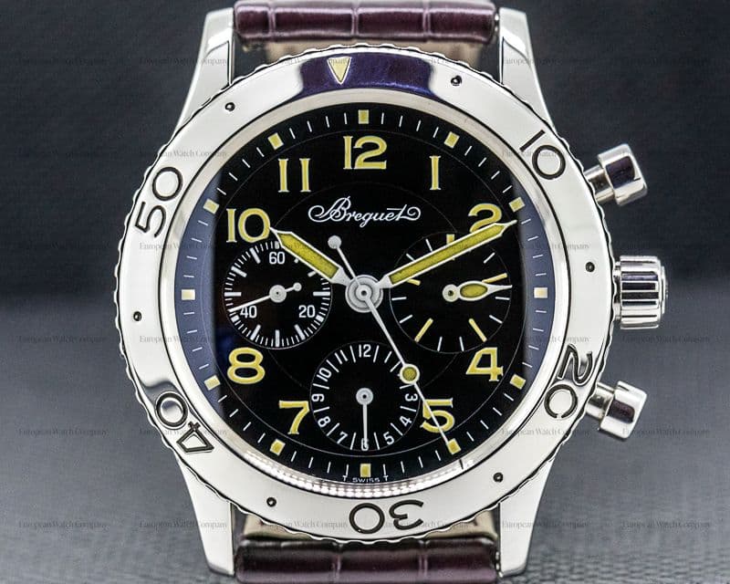 Breguet Type XX Aeronavale Black Dial SS 