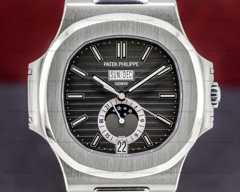 Patek Philippe Nautilus Annual Calendar 5726 Moon SS Grey Dial 