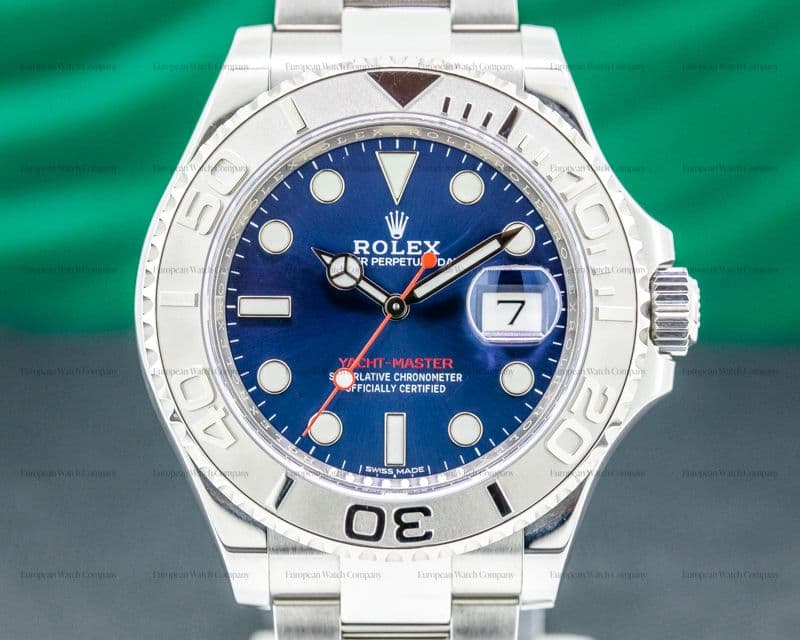 Rolex Yacht Master SS Blue Dial / Platinum Bezel 
