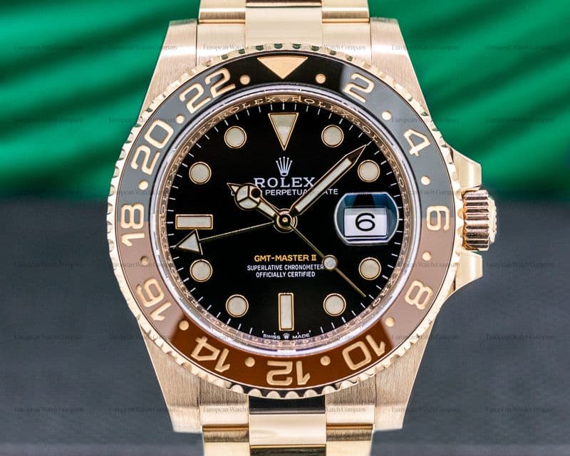 Rolex GMT Master II 18K Everose Ceramic Root Beer UNWORN