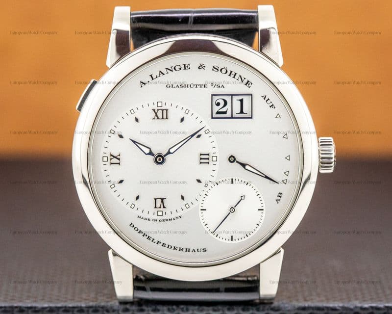 A. Lange and Sohne Lange 1 18K White Gold Silver Dial