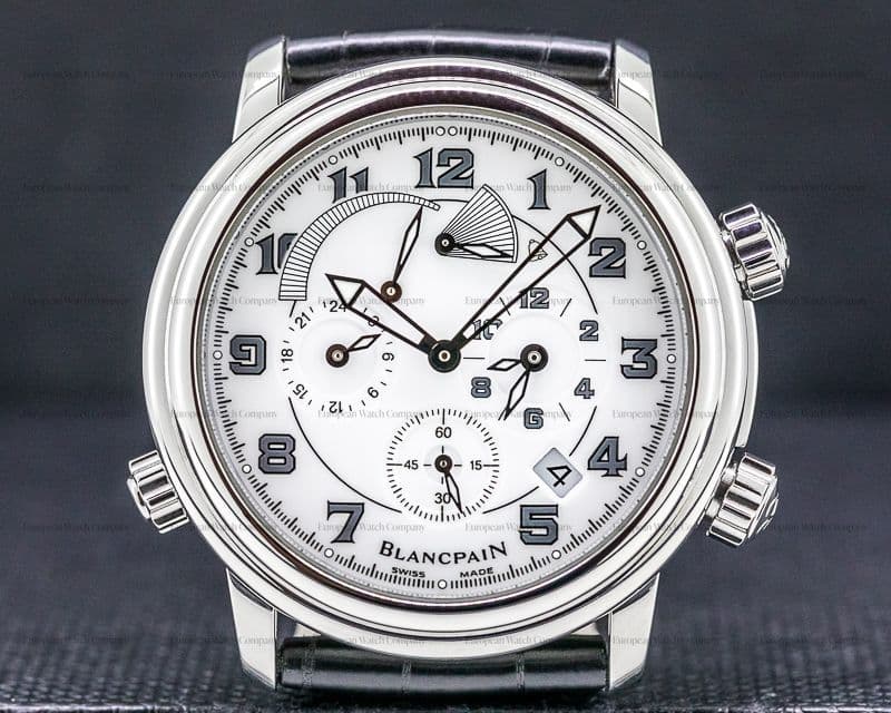 Blancpain Leman Reveil GMT SS White Dial 
