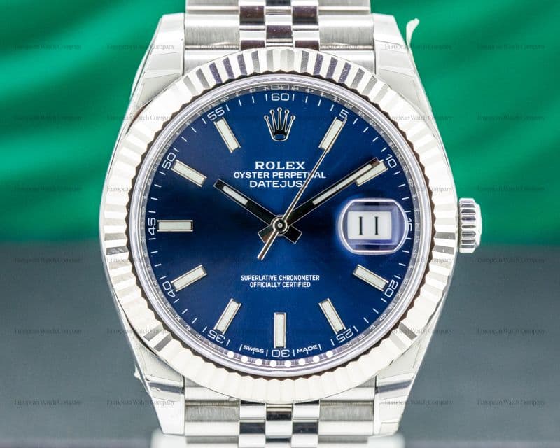 Rolex Datejust 41 Blue Stick Dial SS / SS