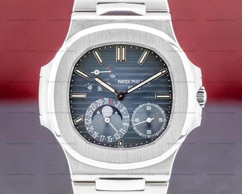 Patek Philippe Jumbo Nautilus 5712 Moonphase Power Reserve SS 