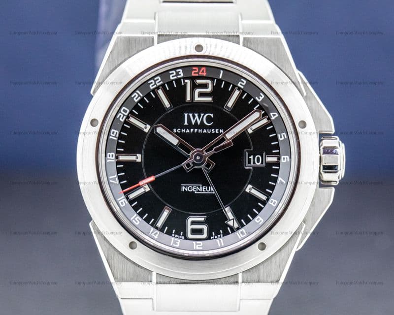 IWC IW324402 Ingenieur Dual Time Black Dial SS 