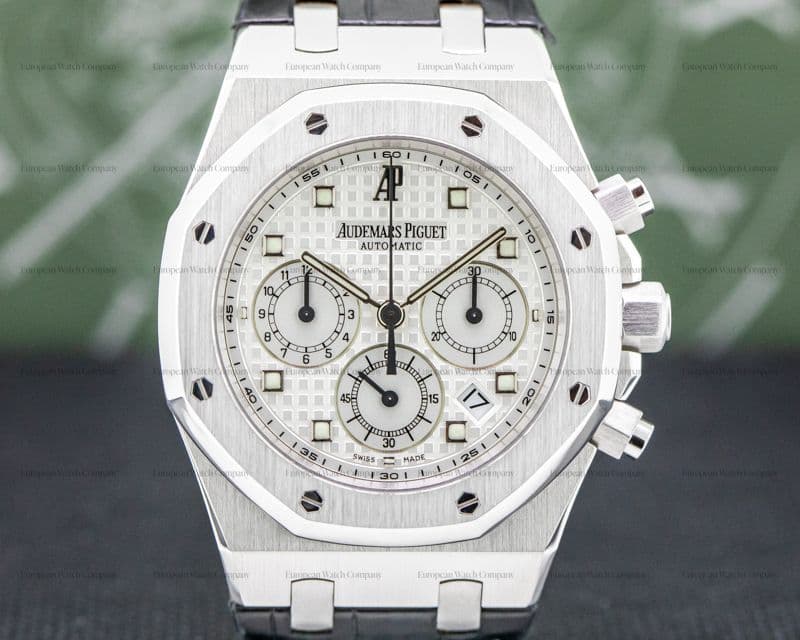 Audemars Piguet Royal Oak Chronograph 18K White Gold / Alligator