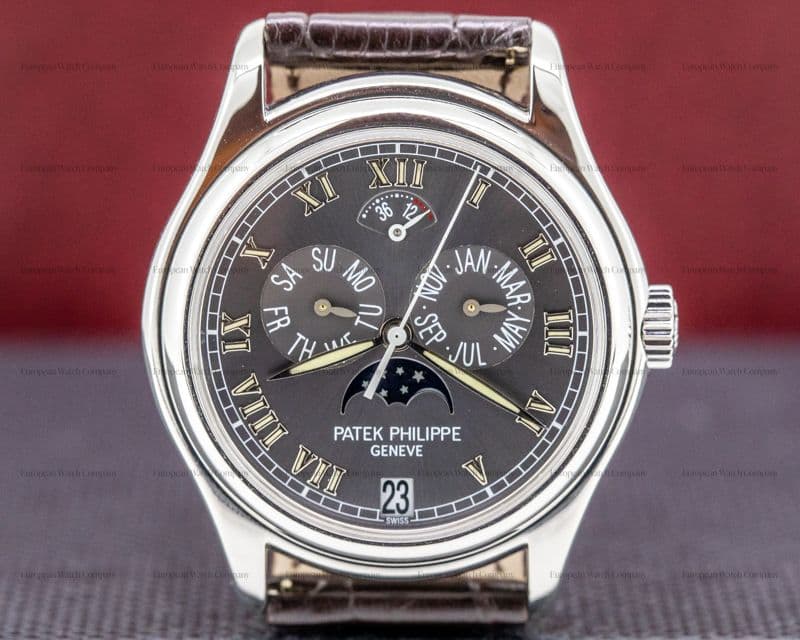 Patek Philippe Annual Calendar Power Reserve Grey Dial Platinum 