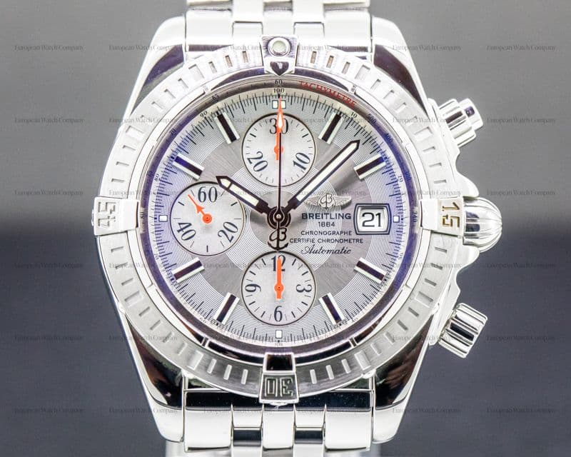 Breitling Chronomat Evolution Chronograph SS Silver Dial 