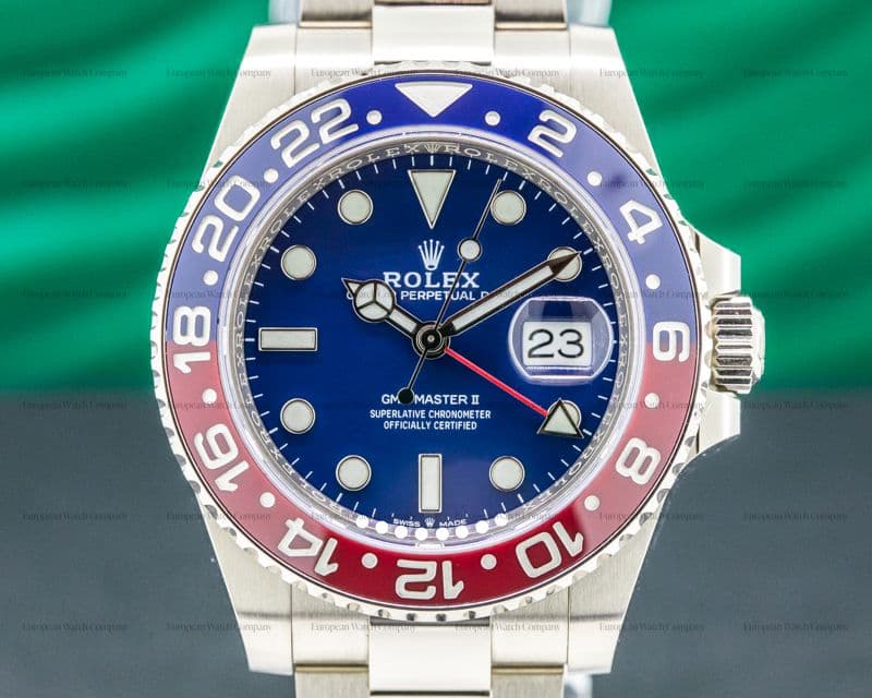 Rolex GMT Master II Ceramic "Pepsi" White Gold BLUE DIAL UNWORN