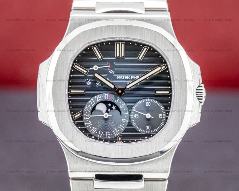 Patek Philippe Jumbo Nautilus 5712 Moonphase Power Reserve SS 