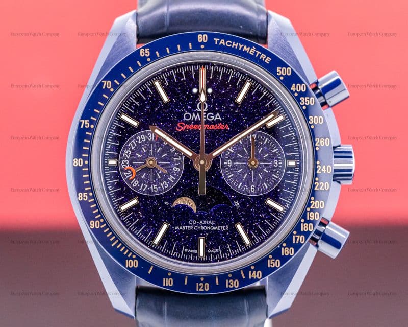 Omega Speedmaster Co-Axial Master chronometer Moonphase Chronograph "Blue Side