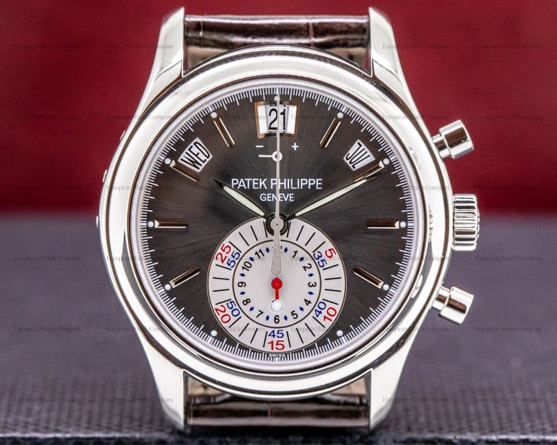 Patek Philippe Annual Calendar  Chronograph 5960P Platinum Grey Dial 
