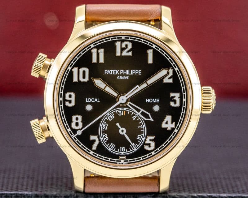 Patek Philippe Mid Size 7234R Calatrava Pilot Travel Time 18k Rose Gold UNWORN