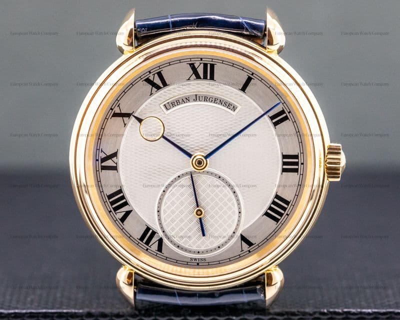 Urban Jurgensen 11L 18k Rose Gold Silver Dial / Roman Numerals