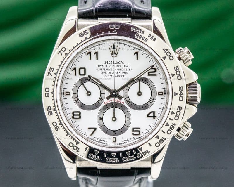 Rolex Daytona 18K White Gold Zenith Movement 