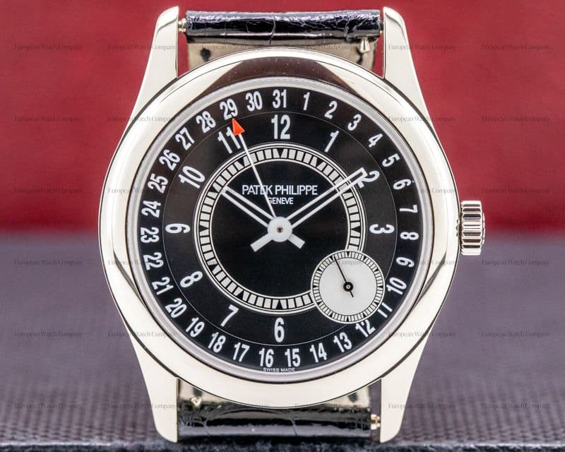 Patek Philippe Calatrava Black Dial 18K White Gold / Deployant DISCONTINUED