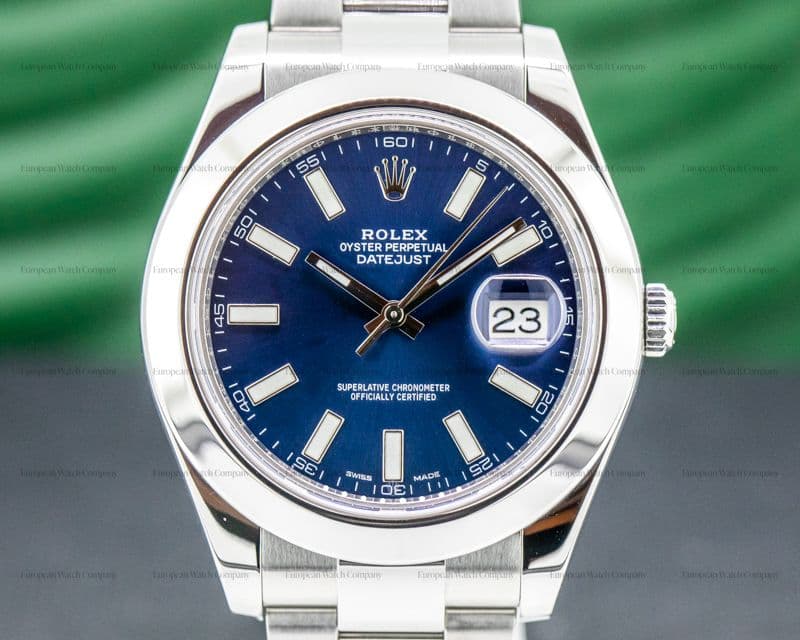 Rolex Datejust II Oyster Bracelet SS Blue Dial 41MM 