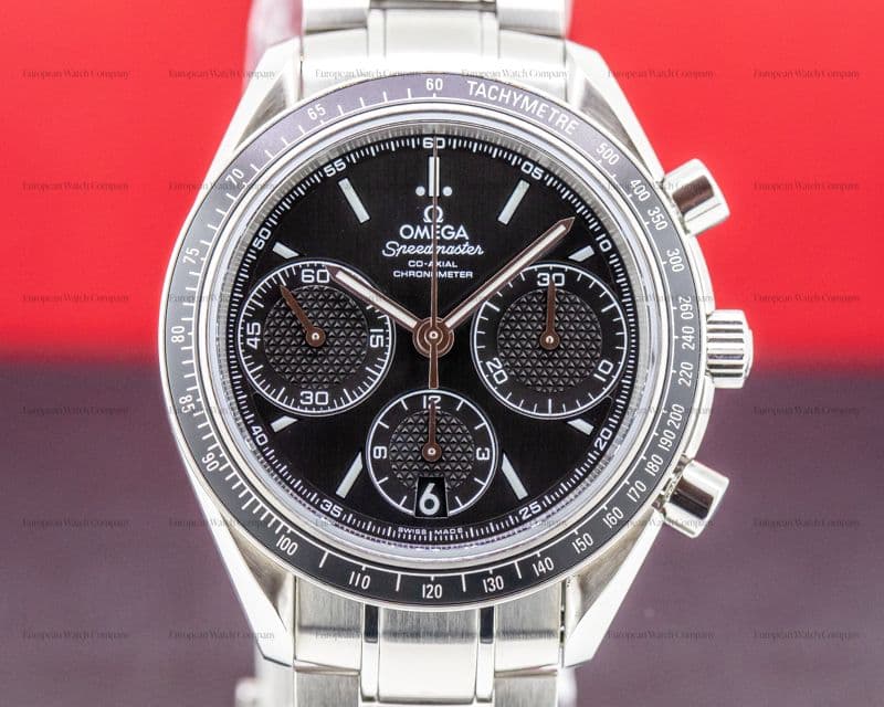 Omega Speedmaster Racing Co-Axial Chronograph Black Dial SS Bracelet