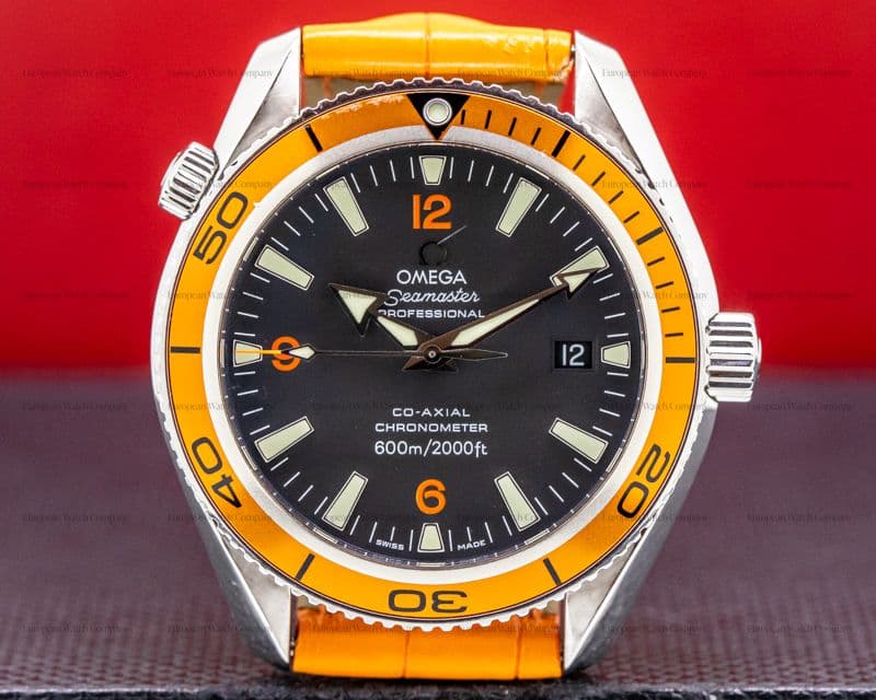 Omega Seamaster Planet Ocean Orange Bezel SS Deployant