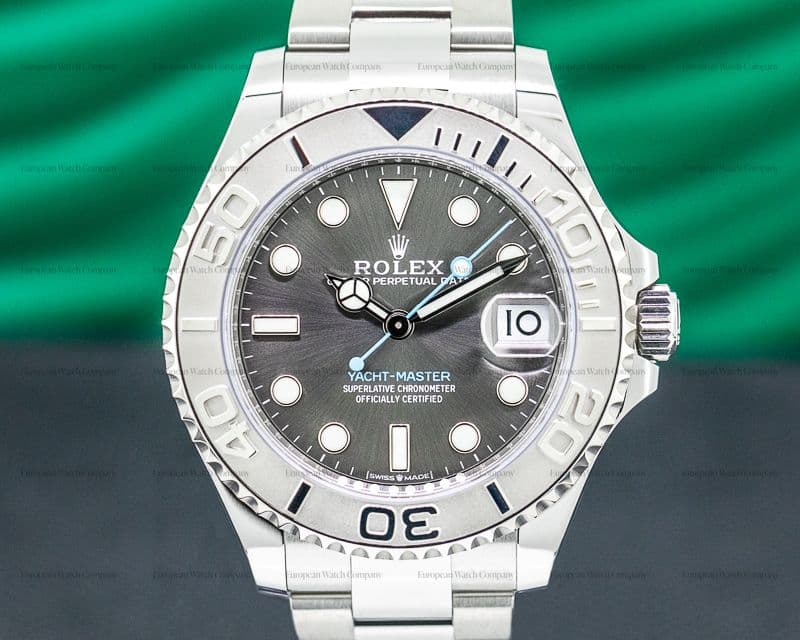 Rolex Yacht Master SS Rhodium Dial / Platinum Bezel Mid Size