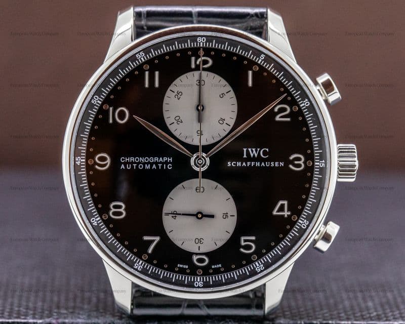 IWC Portugieser Chronograph Black Panda Dial / SS