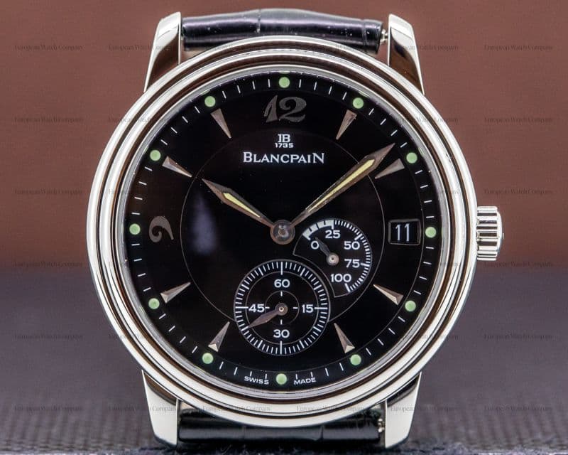 Blancpain Villeret Ultra Slim Power Reserve SS Black Dial