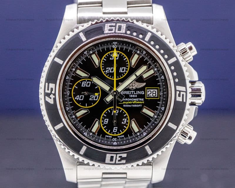 Breitling Super Ocean Chronograph II SS/SS Black Dial 42MM
