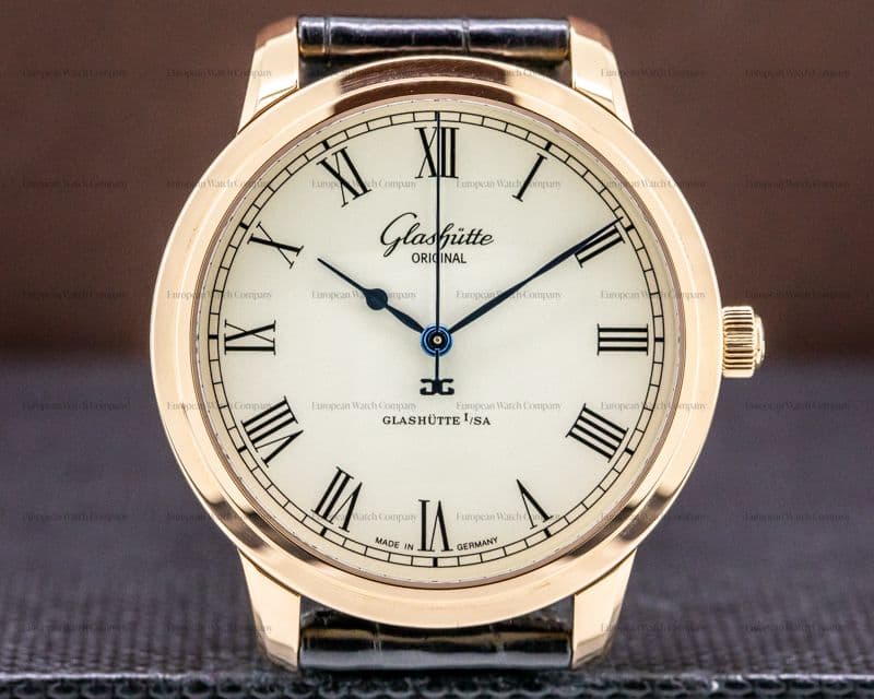 Glashutte Original Senator Silver Dial 18k Rose Gold/Tang Buckle