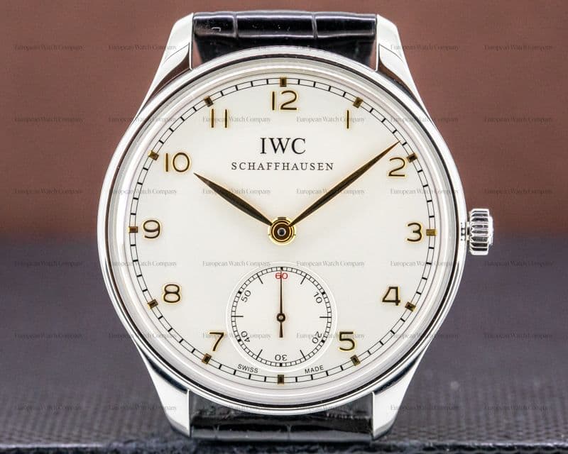 IWC Portuguese Hand Wound Silver Dial SS