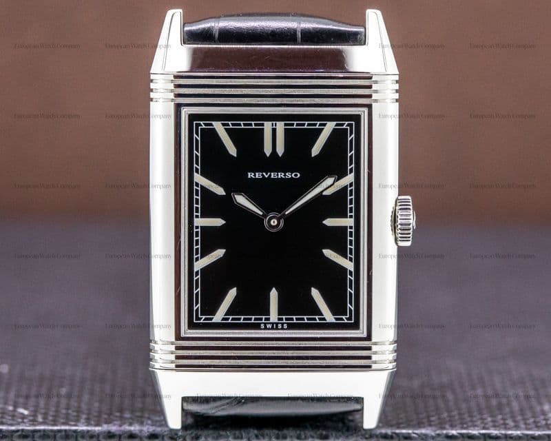 Jaeger LeCoultre Grande Reverso "Tribute to 1931" Ultra Thin SS Black Dial