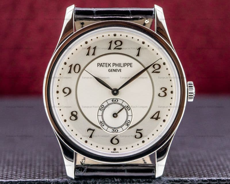 Patek Philippe Calatrava Platinum Silver Dial Arabic Numerals 