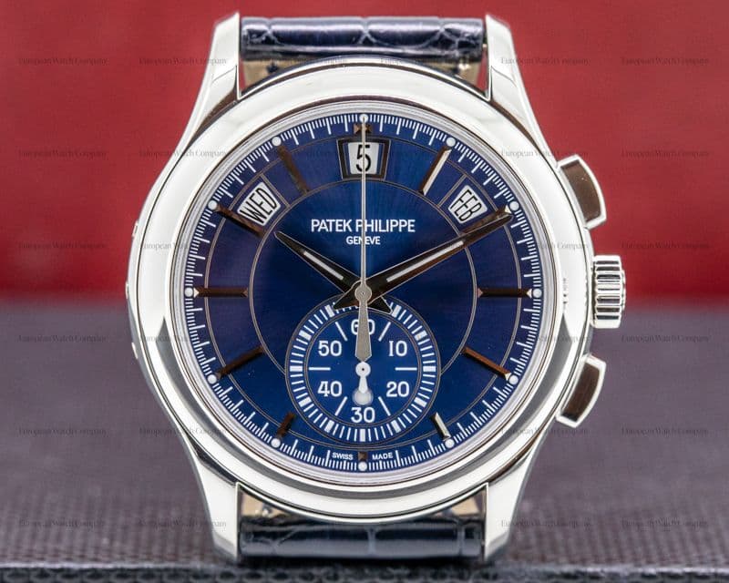 Patek Philippe 5905P Chronograph Annual Calendar Platinum / Blue Dial 
