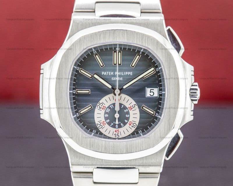 Patek Philippe Nautilus 5980/1A Chronograph SS Blue Dial 