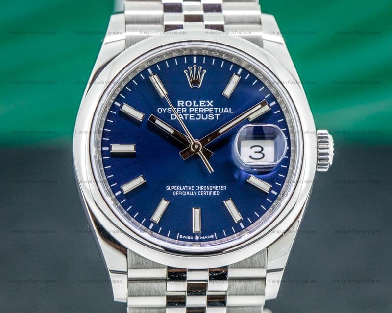 Rolex Datejust Blue Stick Dial / Jubilee Bracelet