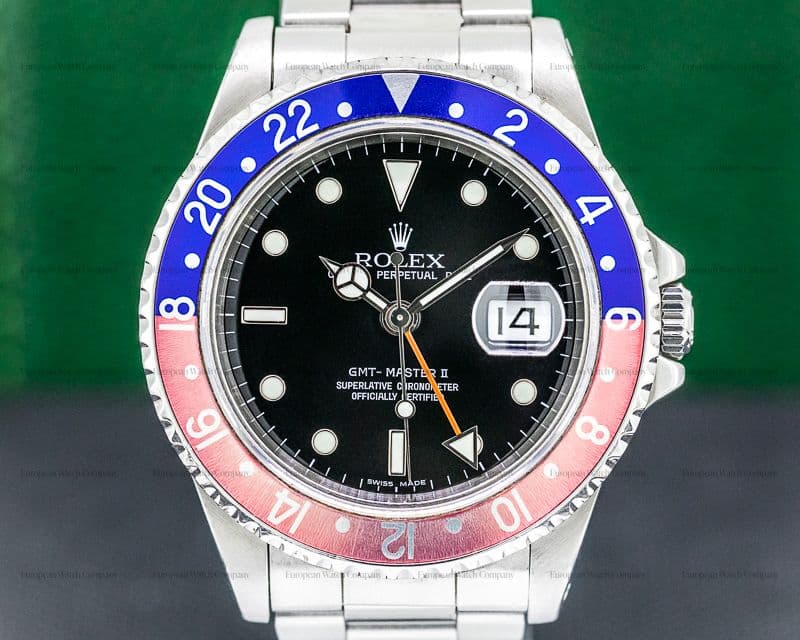 Rolex GMT Master II SS Red / Blue Pepsi Bezel FADED