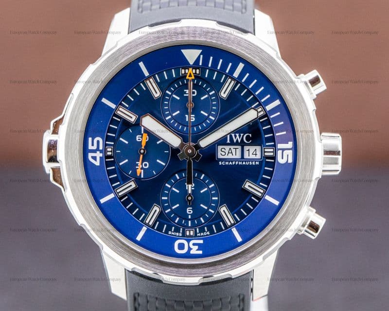 IWC Aquatimer Chronograph SS / Rubber Blue Dial 