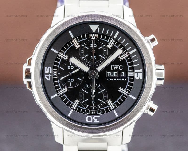 IWC Aquatimer Chronograph SS Black Dial 