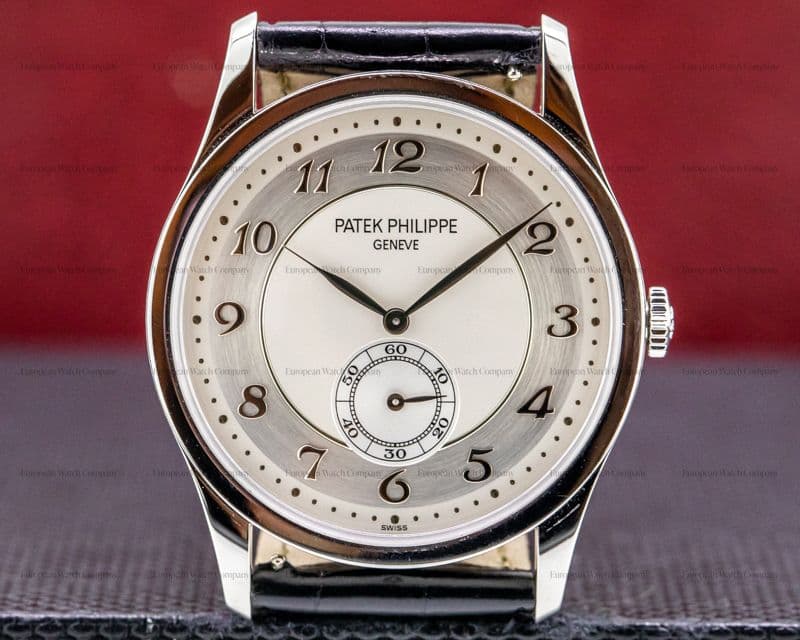 Patek Philippe Calatrava Platinum 5196P Silver Dial Arabic Numerals 