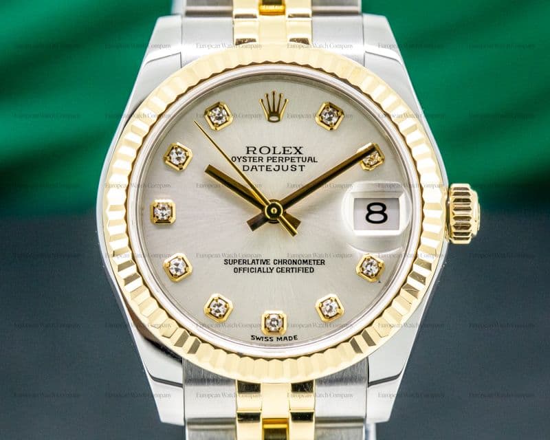 Rolex Rolex Datejust 31 Silver Diamond Dial SS / 18k