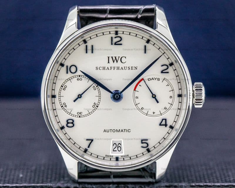 IWC Portuguese 7 Day SS / Blue Numerals 