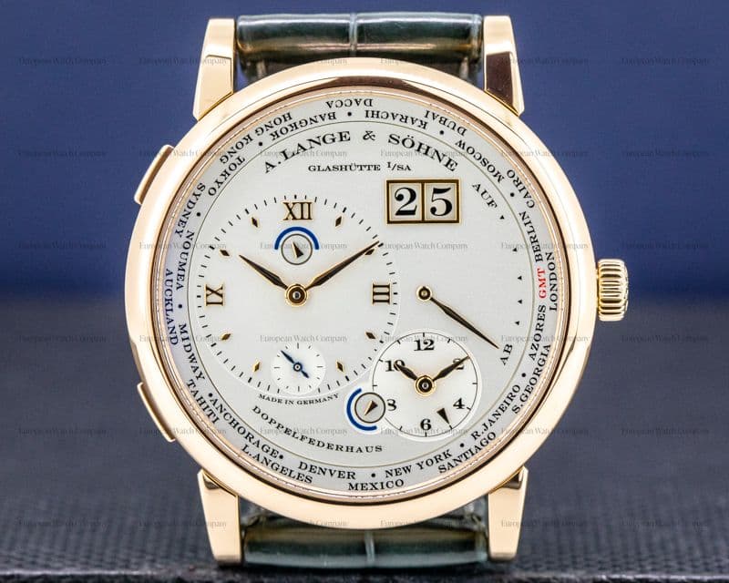 A. Lange and Sohne Lange 1 116.032 Time Zone 18K Rose Gold 